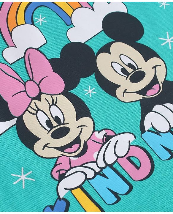 Babyhug Disney Single Jersey Knit  Half Sleeves Tops With Minnie & Friends Graphic & Frill Detailing Pack Of 3 - Yellow Purple