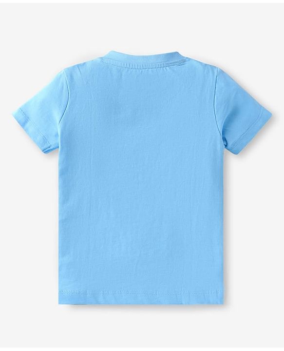 Babyhug Cotton Knit Half Sleeves T-Shirts with Beach Theme Print & Stripes Pack of 3 - Multicolor