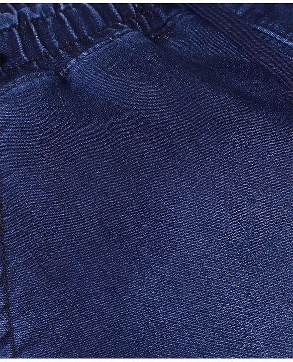 Pine Kids Denim Full Length Washed Jeans with Pockets -  Navy Blue