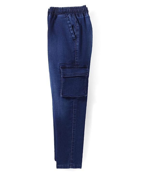 Pine Kids Denim Full Length Washed Jeans with Pockets -  Navy Blue
