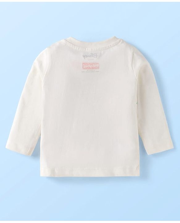 Babyhug Disney Single Jersey Knit Full Sleeves T-Shirt & Track Pant Set with Mickey Mouse Graphics - White & Navy Blue