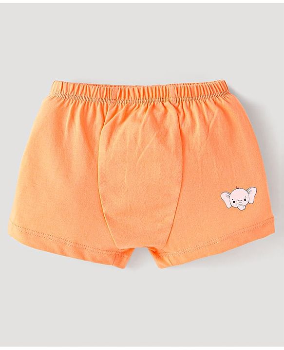 Babyhug Single Jersey Knit Trunks with Animal Star Print & Stripes Pack of 5 - Multicolor
