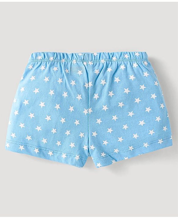 Babyhug Single Jersey Knit Trunks with Animal Star Print & Stripes Pack of 5 - Multicolor