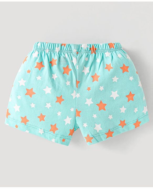 Babyhug Single Jersey Knit Trunks with Animal Star Print & Stripes Pack of 5 - Multicolor
