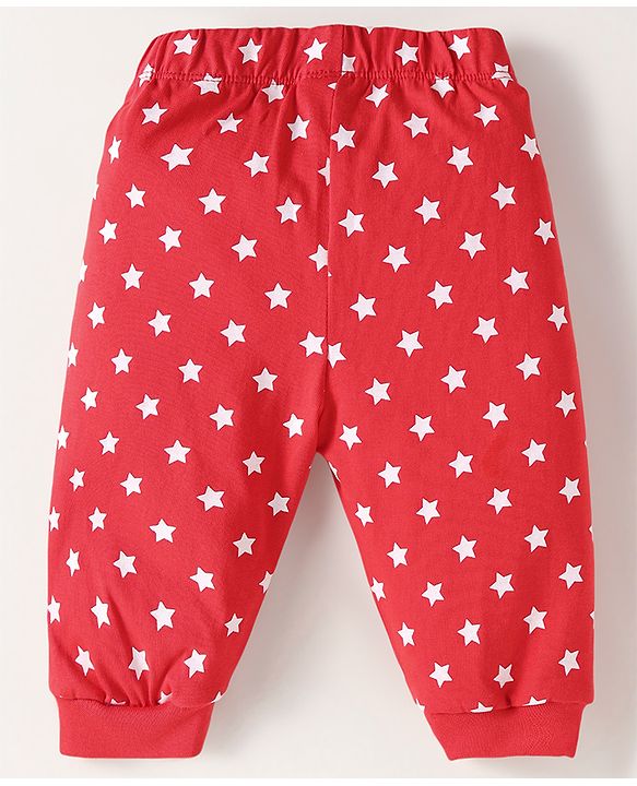 Babyhug Disney Single Jersey Knit Full Sleeves Night Suit with Mickey Mouse & Friends Graphics Pack of 2 - Red & Navy Blue