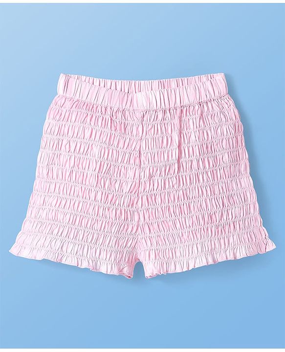 Pine Kids Cotton Woven Sleeveless Smocked Top & Shorts Set - Pink