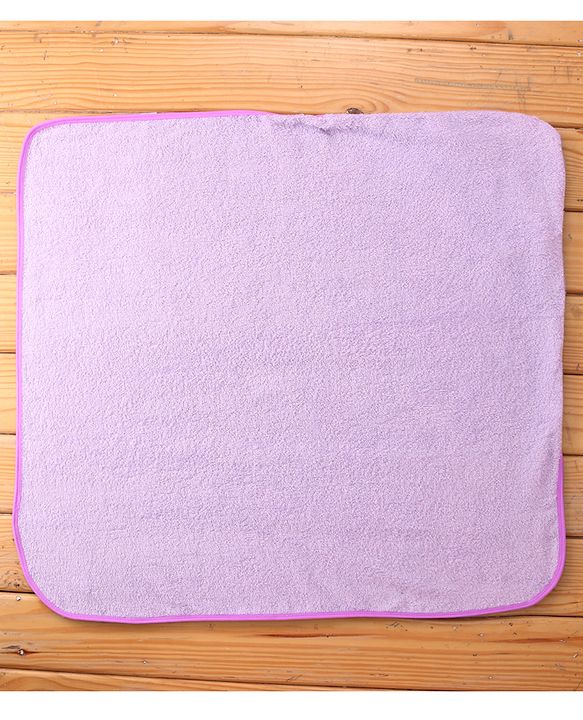 Babyhug Cotton Knit Hooded Wrapper With Princess Print L 73 x B 73 cm - Lilac