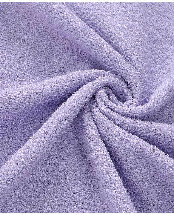 Babyhug Terry Woven Hooded Wrapper with Owl Embroidery & Bow Applique L 76.2 x B 76.2 cm - Lilac