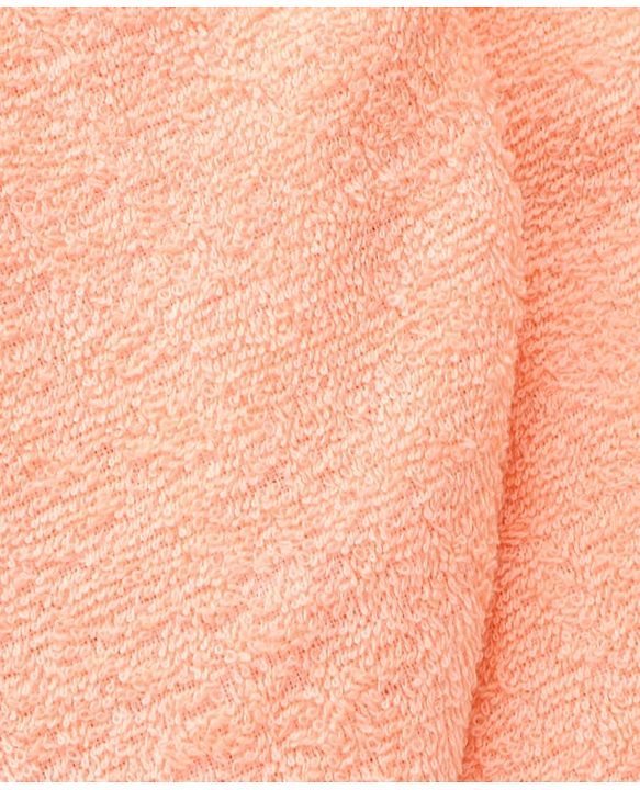 Babyhug Cotton Knit Hooded Wrapper With Cat Embroidery & Ear Applique L 76 x B 76 cm - Peach