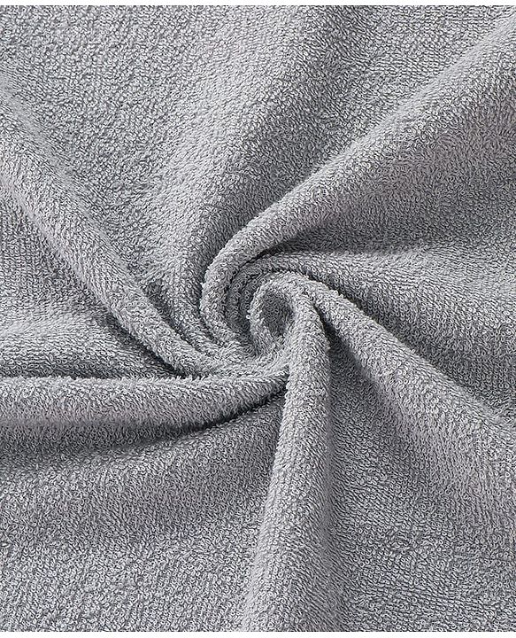 Babyhug Terry Woven Hooded Towel with Elephant Applique L 76.2 x B 76.2 cm - Grey