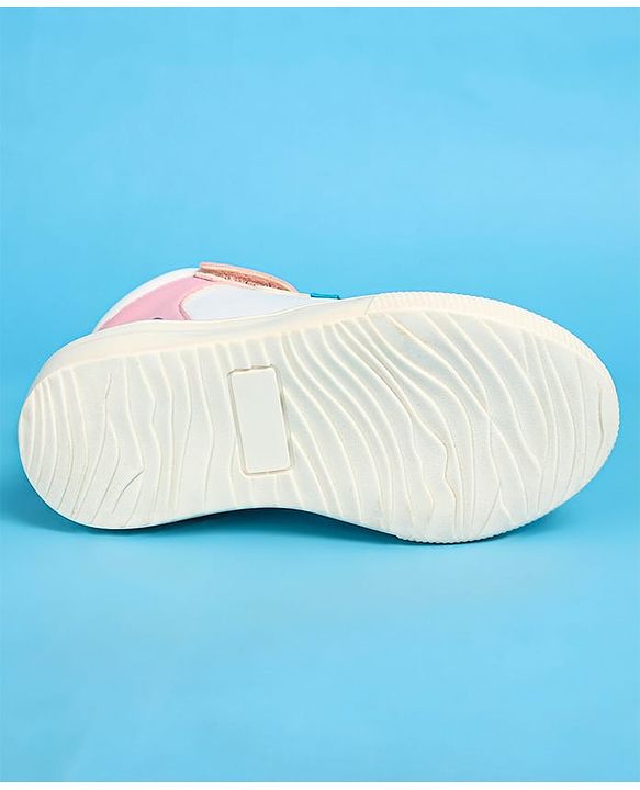 Pine Kids Velcro Closure Casual Shoes - White & Purple