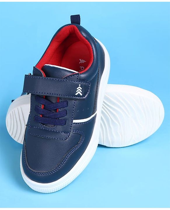 Pine Kids Casual Shoes with Velcro Closure - Navy Blue