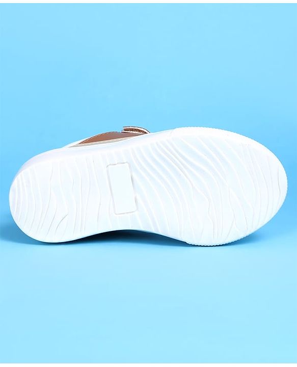 Pine Kids Casual Shoes with Velcro Closure - White & Beige