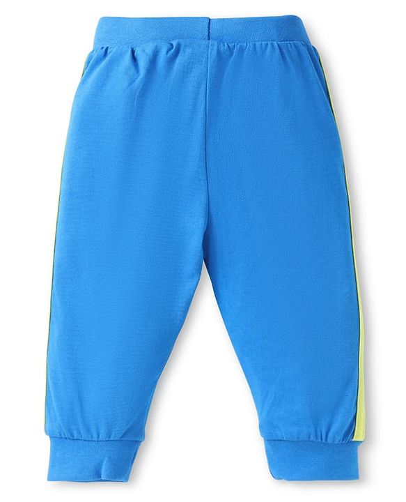 Babyhug Cotton Knit  Full Length Dino Printed Lounge Pants Pack of 5 - Aqua Blue & Green