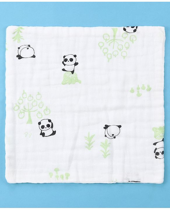 Babyhug 6 Layer Muslin Wash Cloth Pack of 5 - Multicolor(Print May Vary)