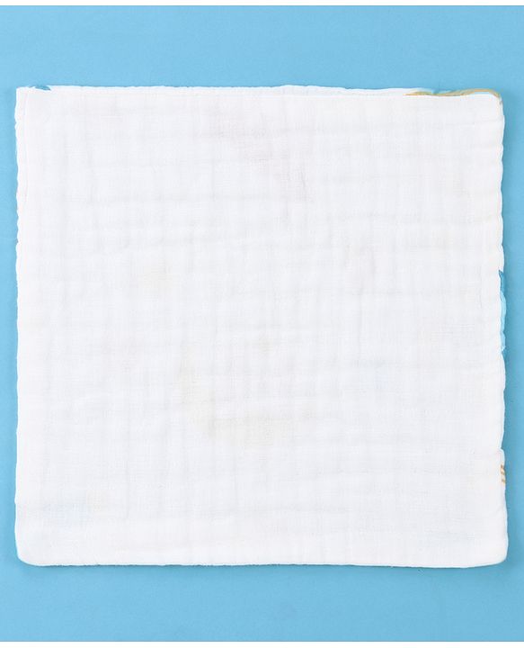 Babyhug 6 Layer Muslin Wash Cloth Pack of 5 - Multicolor(Print May Vary)