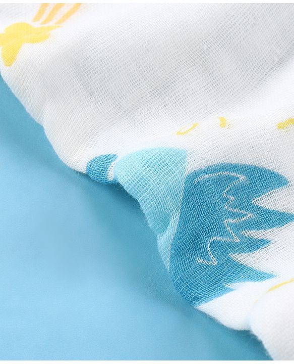 Babyhug 6 Layer Muslin Wash Cloth Pack of 5 - Multicolor(Print May Vary)
