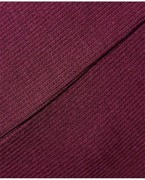 Pine Kids Cotton Lycra Knit Full Length Solid Leggings - Wine