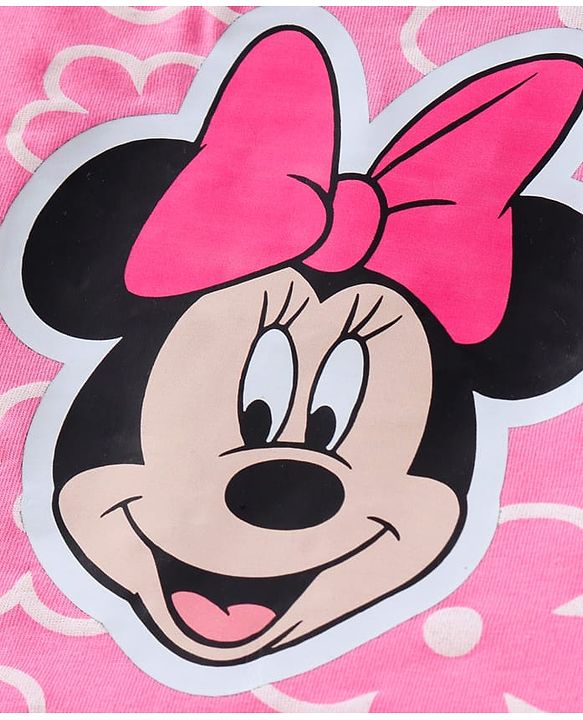 Babyhug Disney Lycra Knit Singlet Sleeves Slips With Minnie Mouse Graphics Pack of 3 - Yellow Pink & White