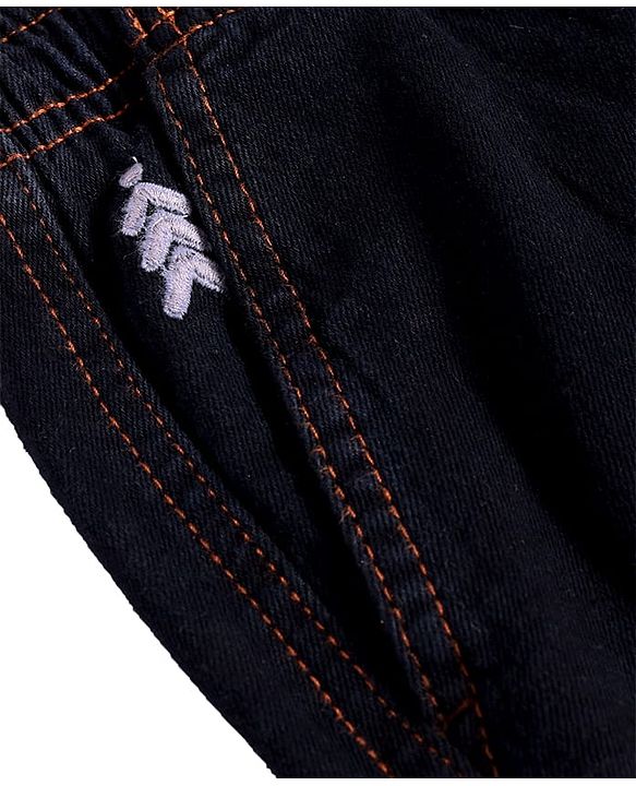 Pine Kids Full Length Washed Denim Jeans with Cargo Pocket - Black