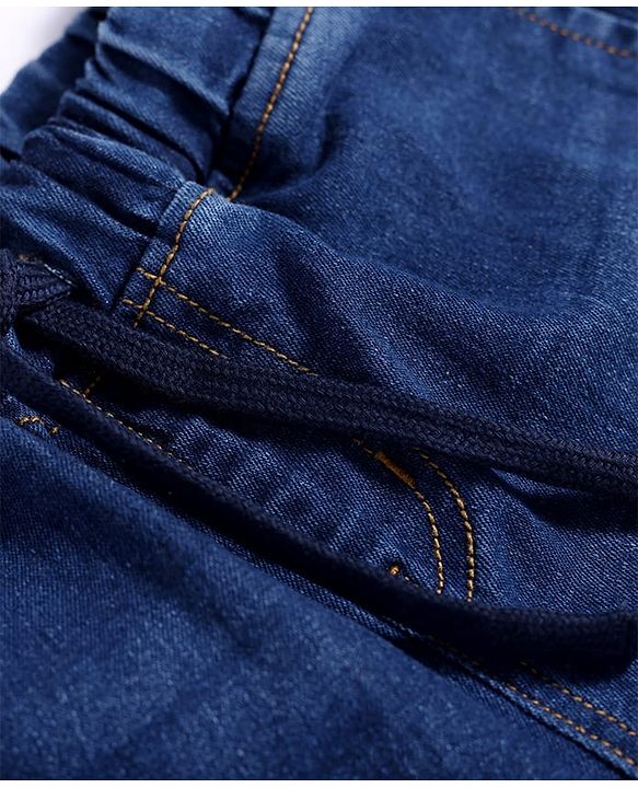 Pine Kids Woven Knee Length Solid Colour Shorts - Navy Blue