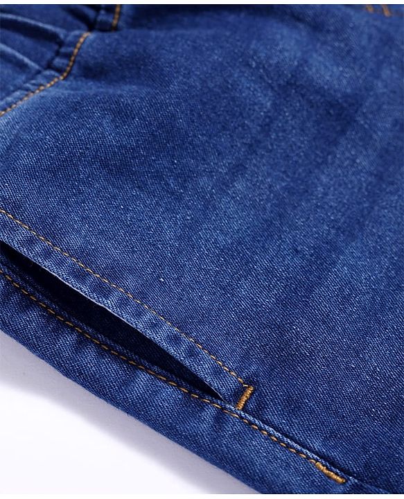 Pine Kids Woven Knee Length Solid Colour Shorts - Navy Blue