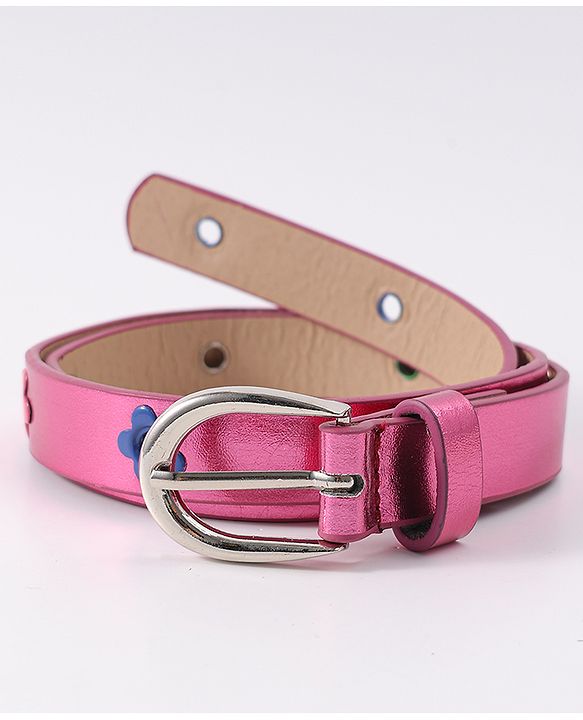 Babyhug Belt with Floral Applique - Pink