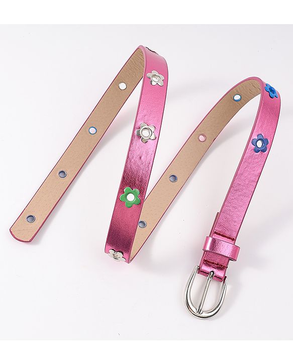 Babyhug Belt with Floral Applique - Pink