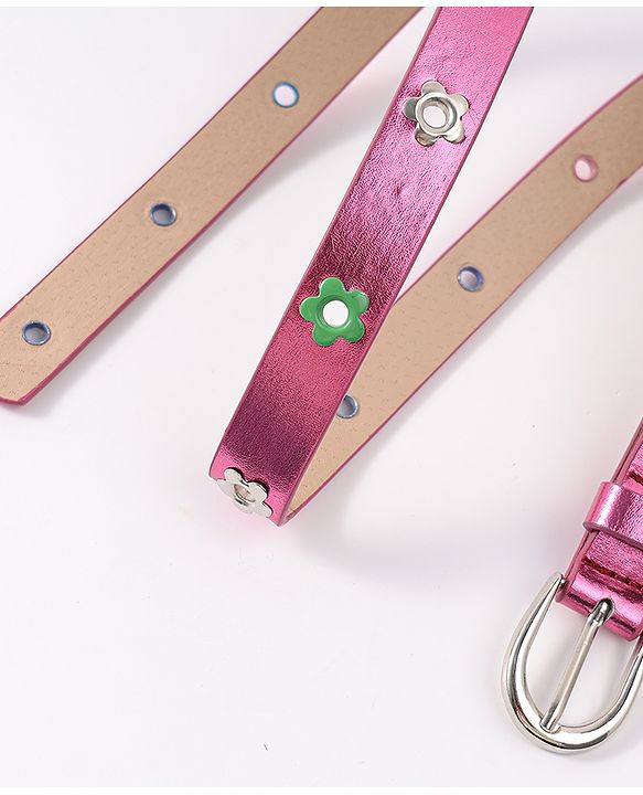 Babyhug Belt with Floral Applique - Pink