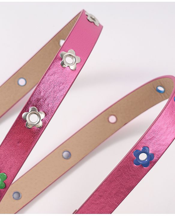 Babyhug Belt with Floral Applique - Pink