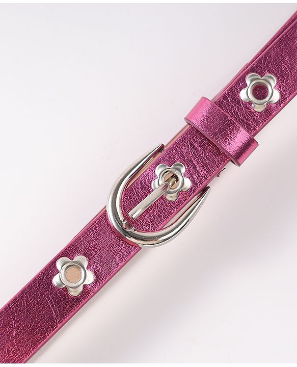 Babyhug Belt with Floral Applique - Pink