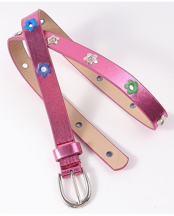 Babyhug Belt with Floral Applique - Pink