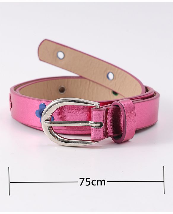 Babyhug Belt with Floral Applique - Pink