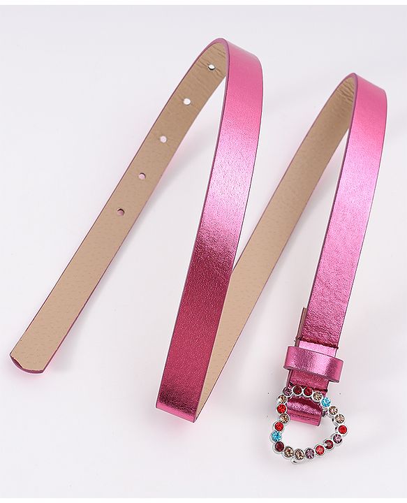 Pine Kids Belt with Heart Applique - Pink