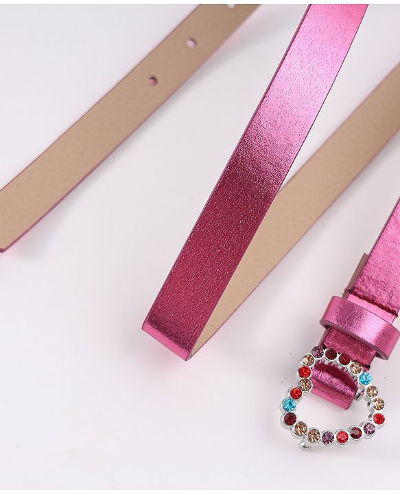 Pine Kids Belt with Heart Applique - Pink