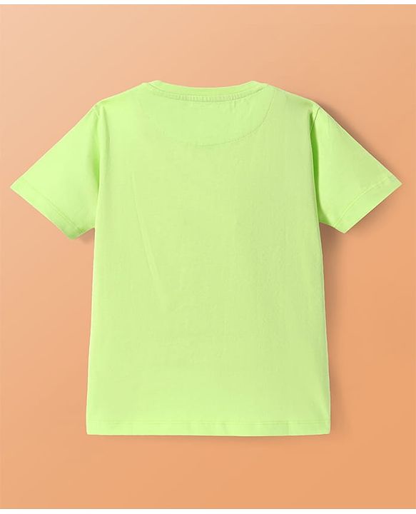 Pine Kids Disney Single Jersey Knit Half Sleeves T-Shirt with Mickey Mouse & Friends Graphics Pack of 3 - Light Green Blue & White