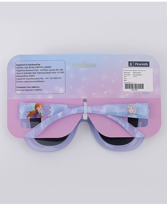 Pine Kids Disney Frozen Free Size Sunglasses - Purple