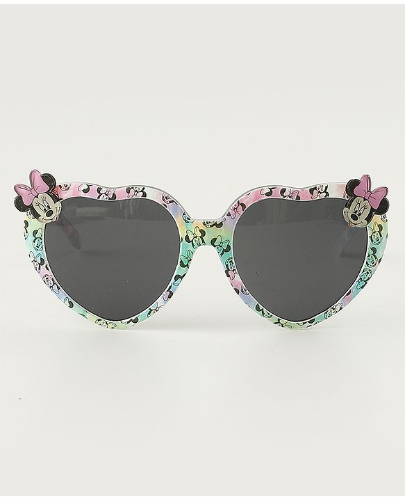 Babyhug Disney Jr. Free Size Sunglasses With Minnie Applique - Light Pink & Light Green.