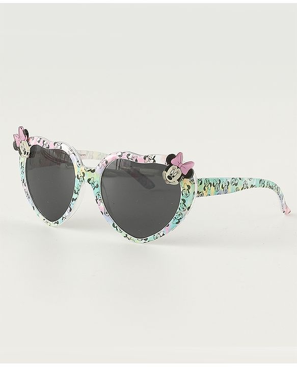 Babyhug Disney Jr. Free Size Sunglasses With Minnie Applique - Light Pink & Light Green.