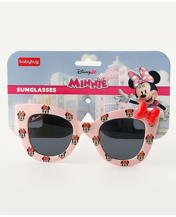 Babyhug Disney Jr. Minnie Sunglasses With Bow Applique - Pink
