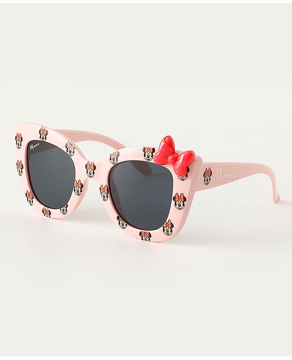 Babyhug Disney Jr. Minnie Sunglasses With Bow Applique - Pink