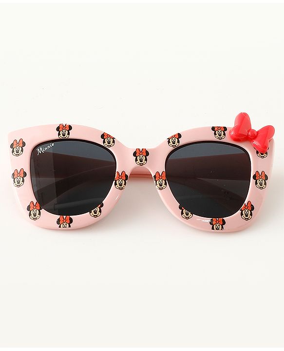 Babyhug Disney Jr. Minnie Sunglasses With Bow Applique - Pink