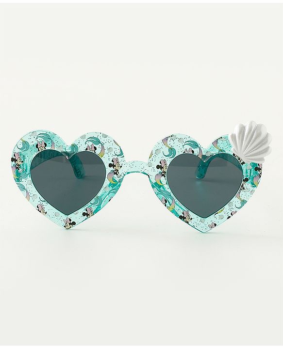 Babyhug Disney Jr. Minnie Free Size Sunglasses With Shell Applique  - Light Blue