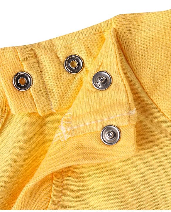 Babyhug Cotton Knit Full Sleeves Night Suit With Panda Print - Yellow
