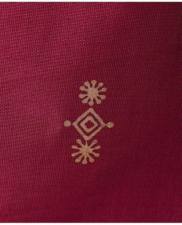 Pine Kids Woven Full Sleeves Floral Printed Kurta Pyjama Set with Emboroidered Nehru Jacket - Maroon