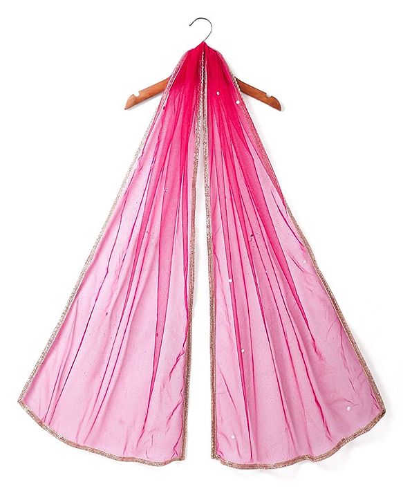 Pine Kids Woven  Singlet Sleeves Mirror & Floral Embroidered Choli Lehenga Set with Dupatta - Mustard