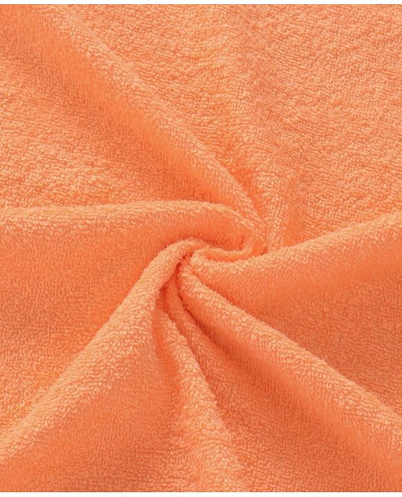 Babyhug Terry Woven Hooded Wrapper with Giraffe Applique L 76.2 x B 76.2 cm - Orange