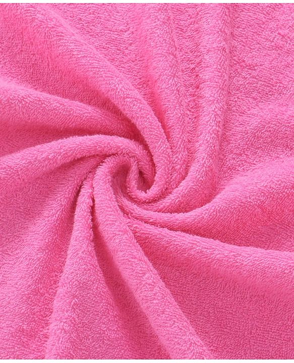 Babyhug Cotton Terry Woven Bath Towel With Duck Embroidery L 98 x B 48 cm - Pink