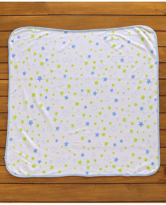 Babyhug 100% Cotton Wrapper Pack of 3 - Green & Blue