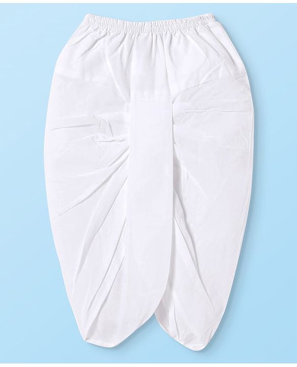 Babyhug Cotton Woven Full Sleeves Embroidered Kurta Dhoti Set - White
